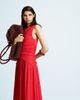 Topshop Topshop dropped waist ruched maxi dress in red - 3