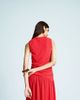 Topshop Topshop dropped waist ruched maxi dress in red - 4