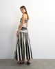 Topshop Topshop dropped waist strapless maxi dress in thick black and white stripes - 2