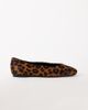 Topshop Topshop Duke chiselled ballet flat in leopard hair on real leather-Brown - 1