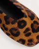 Topshop Topshop Duke chiselled ballet flat in leopard hair on real leather-Brown - 3
