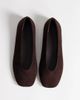 Topshop Topshop Duke faux suede chiseled ballet flats in chocolate-Brown - 1