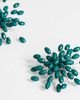 Topshop Topshop Echo statement hand-made stud earring in dark green - 3