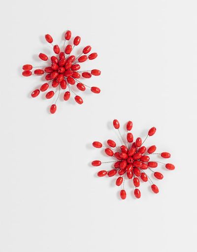 Topshop Topshop Echo statement hand-made stud earring in red