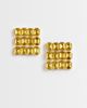 Topshop Topshop Eddie square statement earrings in gold - 1