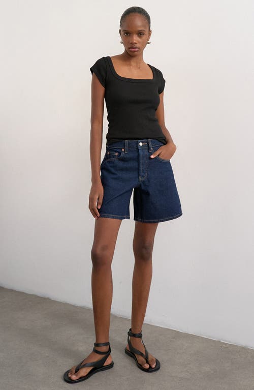 Topshop Topshop Editor Mid Rise Denim Shorts