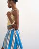 Topshop Topshop elasticated mini skirt in sporty blue stripe - 2