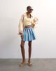 Topshop Topshop elasticated mini skirt in sporty blue stripe - 4