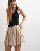 Topshop Topshop elasticized mini skirt in sporty rust stripes-Multi - 1