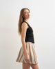 Topshop Topshop elasticized mini skirt in sporty rust stripes-Multi - 3