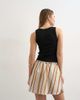 Topshop Topshop elasticized mini skirt in sporty rust stripes-Multi - 4