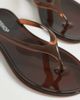 Topshop Topshop Elias jelly flip flops in brown - 1