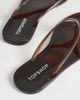 Topshop Topshop Elias jelly flip flops in brown - 4