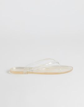 Topshop Topshop Elias jelly flip flops in clear