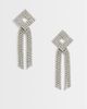 Topshop Topshop Eliza stud tassel embellished earring in silver - 1
