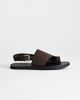 Topshop Topshop Ella leather toe loop sandals in chocolate-Brown - 1