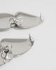 Topshop Topshop Elliot statement stud earring in silver brushed - 3