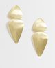 Topshop Topshop Elliot statement stud earrings in brushed gold tone - 1