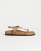 Topshop Topshop Elsie hardware footbed sandals in taupe faux suede-Green - 2