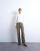 Topshop Topshop Ember low rise cord jeans in sage-Green - 1