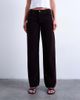 Topshop Topshop Ember low rise corduroy straight leg jeans in bitter chocolate-Brown - 1