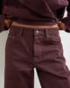 Topshop Topshop Ember low rise relaxed straight jeans in aubergine-Brown - 4
