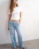 Topshop Topshop Ember low rise relaxed straight jeans in bleach-Blue - 1