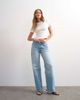 Topshop Topshop Ember low rise relaxed straight jeans in bleach-Blue - 4