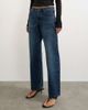 Topshop Topshop Ember low rise relaxed straight leg jeans in blue black - 4