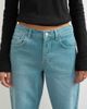 Topshop Topshop Ember low rise relaxed straight leg jeans in teal-Blue - 3