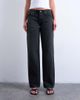 Topshop Topshop Ember low rise straight leg jeans in washed black - 1