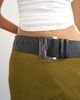 Topshop Topshop Embossed real leather chunky leather belt in black - 1