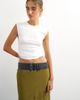 Topshop Topshop Embossed real leather chunky leather belt in black - 4