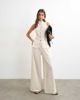 Topshop Topshop embroidered lace high neck sleeveless tank in cream - part of a set-Neutral - 2