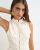 Topshop Topshop embroidered lace high neck sleeveless tank in cream - part of a set-Neutral - 3
