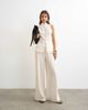 Topshop Topshop embroidered lace wide leg pants in cream - part of a set-White - 1