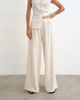 Topshop Topshop embroidered lace wide leg pants in cream - part of a set-White - 3