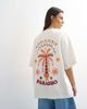 Topshop Topshop embroidered 'Paradiso' oversized T-shirt in white - 4