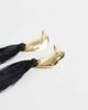 Topshop Topshop Emil tassel statement earrings in black - 4