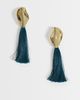 Topshop Topshop Emil tassel statement earrings in teal-Blue - 1
