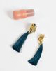 Topshop Topshop Emil tassel statement earrings in teal-Blue - 2