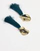 Topshop Topshop Emil tassel statement earrings in teal-Blue - 3
