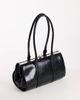 Topshop Topshop Emma medium clasp shoulder bag in black - 3