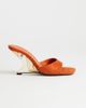 Topshop Topshop Esme mule with clear wedge high heels in orange - 1