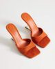 Topshop Topshop Esme mule with clear wedge high heels in orange - 2