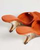 Topshop Topshop Esme mule with clear wedge high heels in orange - 4