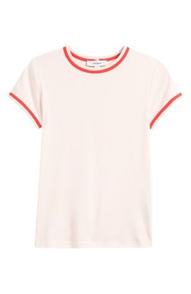 Topshop Topshop Everyday Contrast Trim Cotton T-Shirt