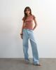 Topshop Topshop everyday tee in washed burgundy-Green - 2