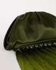 Topshop Topshop Evie knot tassel clutch purse in olive satin-Green - 3