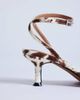Topshop Topshop Ezra strappy high heel sandals in cow print hair in real leather-Brown - 3